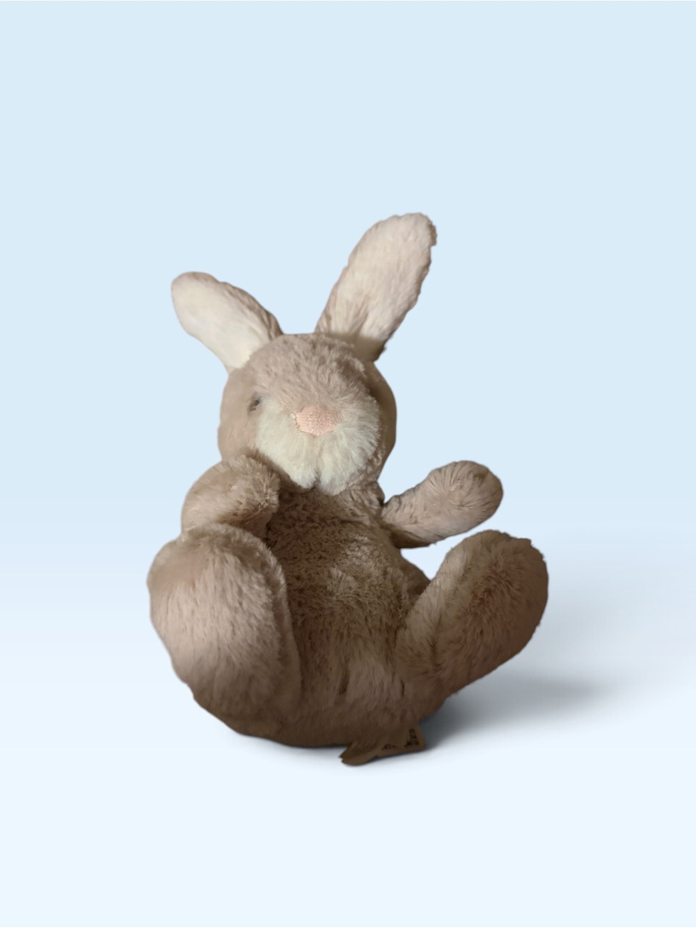 Retired Vintage Poppet Bunny Jellycat Comfort Toy - Soft Beige Rabbit